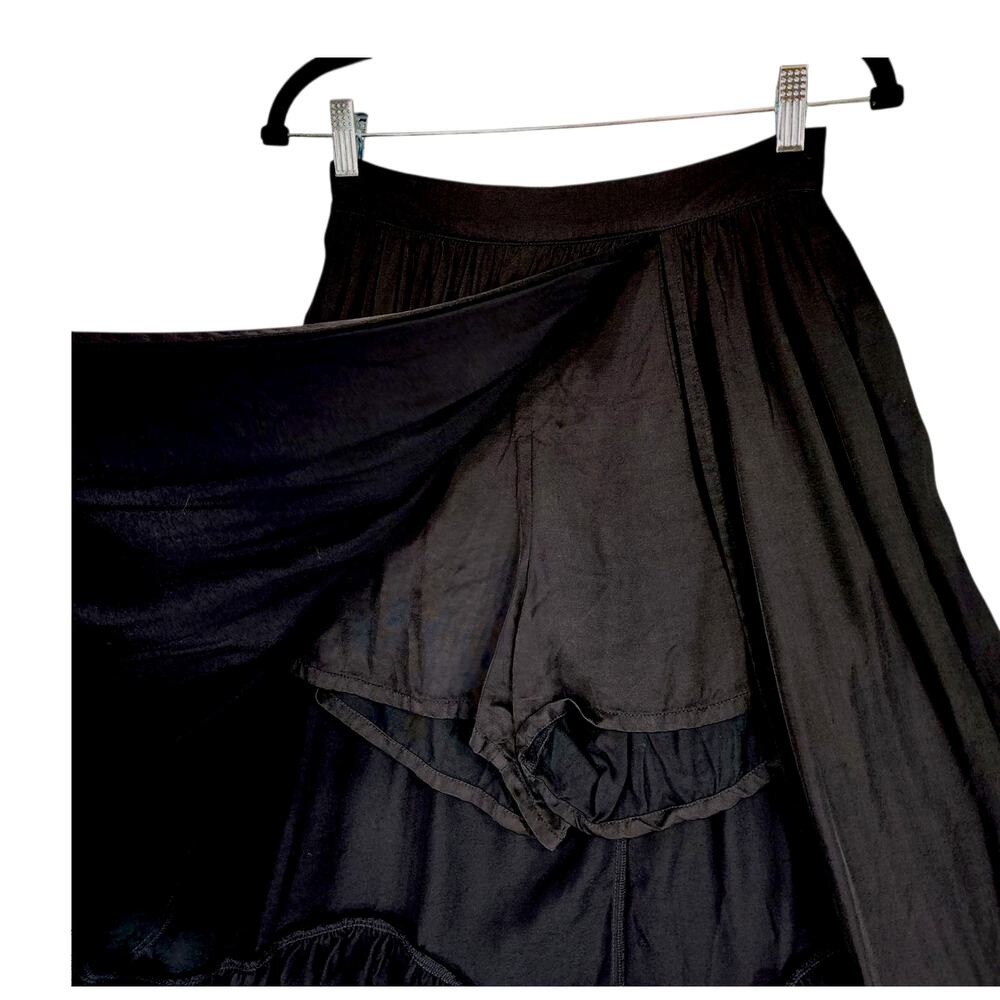 Chic Black Ruffle Midi Skirt - Picture 9 of 13
